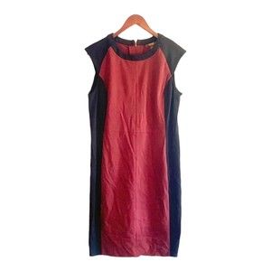 NWT Victor Alfaro Autumn Ambrosia Fitted Midi Dress Large Cap Sleeves Buisness